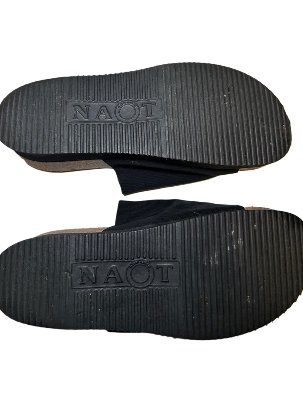 Naot tampa platform sandal y2k elastic stretch slides slip on cork bed black 39 - Picture 8 of 8